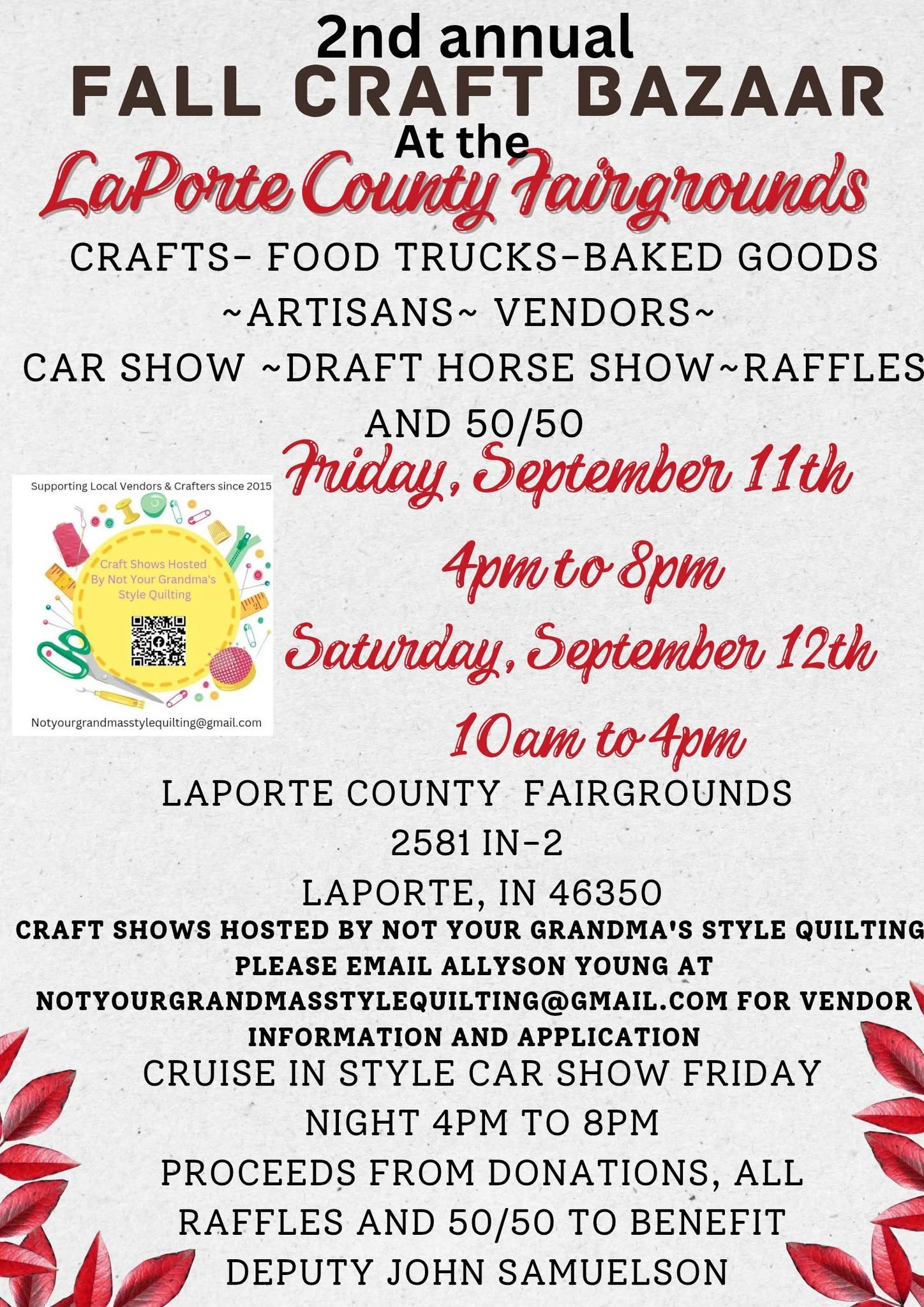 Fall Craft Bazaar - Cruise In